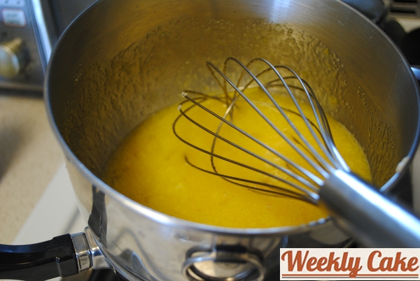 eggs and sugar on stovetop